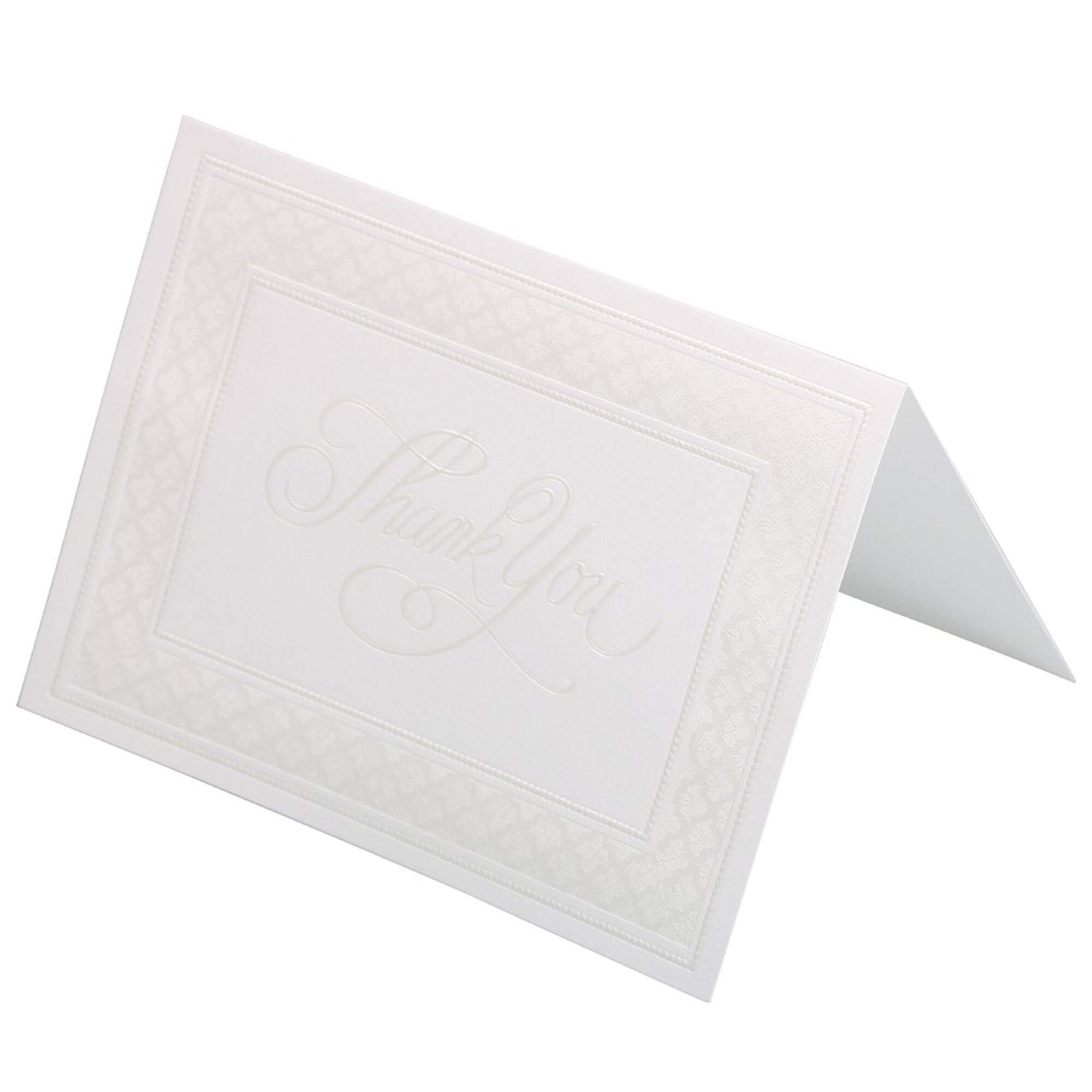 JAM Paper Pearl Border Thank You Cards & Envelopes, 25ct.